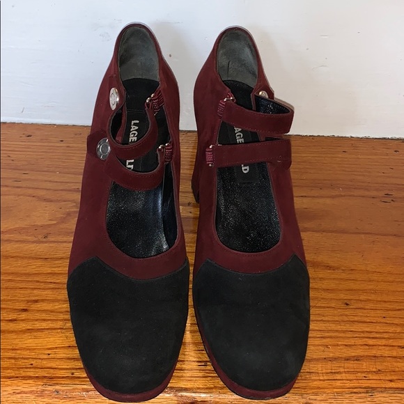 Vintage 90s Karl Lagerfeld suede Mary Jane style - Picture 2 of 14